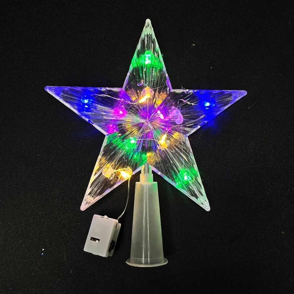 新しいライト付きスタークリスマスツリートッパー プラスチック - Star Tree Topper のレビューと価格