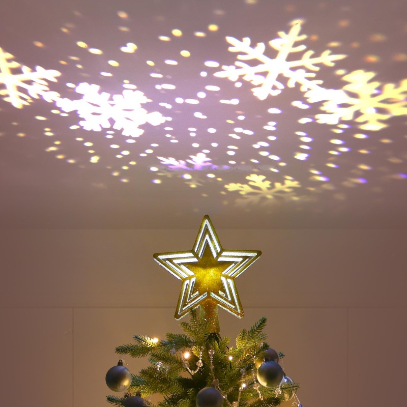 LEDプロジェクションツリートッパー スター ゴールデンペン - Star Tree Topper のレビューと価格