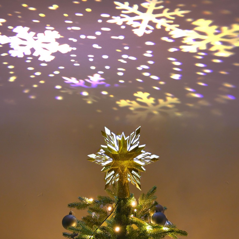 LEDプロジェクションツリートッパー スター ゴールデンペン - Star Tree Topper のレビューと価格