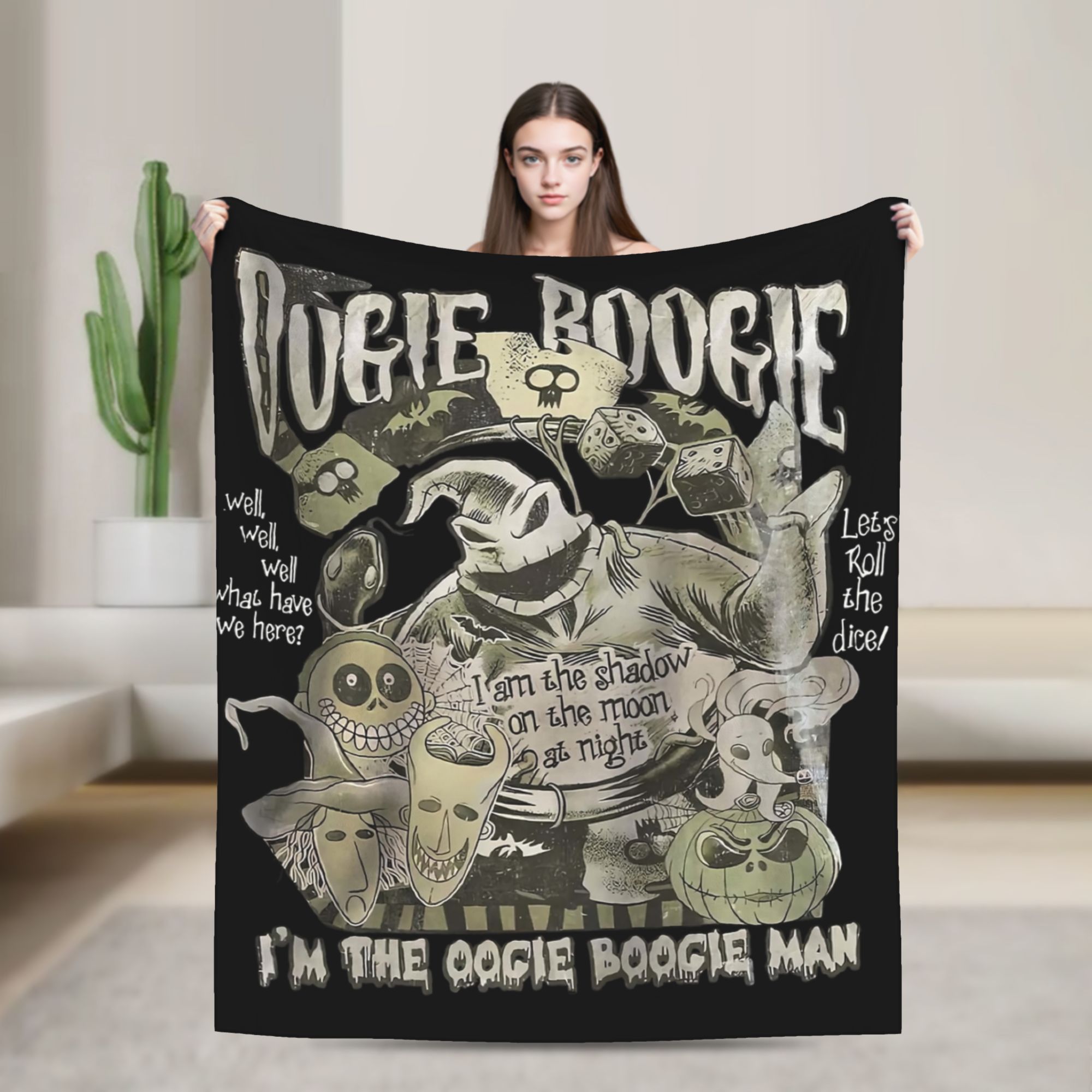 ナイトメア・ビフォア・クリスマス フランネルブランケット 面 - Christmas Throw Blanket のレビューと価格