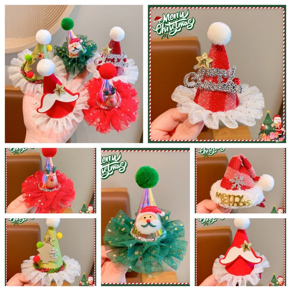かわいい星クリスマスヘアクリップエルクぬいぐるみボールサンタ - Santa Hat Plush のレビューと価格