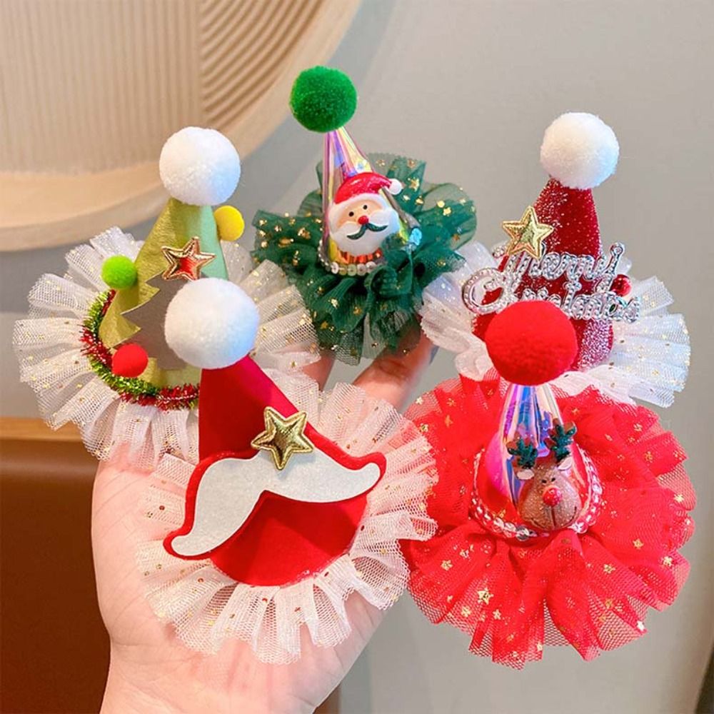 かわいい星クリスマスヘアクリップエルクぬいぐるみボールサンタ - Santa Hat Plush のレビューと価格