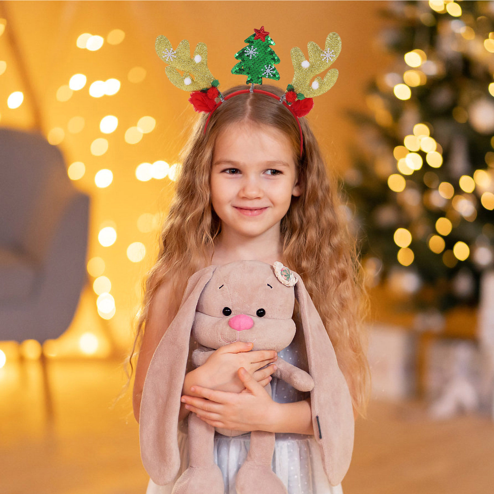 2 個のかわいいトナカイヘッドバンド鹿の角耳ヘッドバンド動物 - Reindeer Antlers Headband のレビューと価格