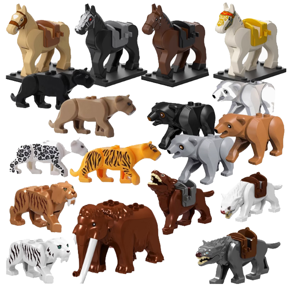MOC 都市動物ビルディングブロックヤギ象クマワニトカゲ虎ヒ - Lego Set City のレビューと価格