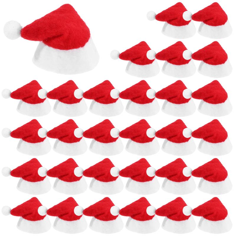 新商品 30個入り ミニクリスマスサンタ帽子 柔らかいプラッ - Santa Hat Plush のレビューと価格