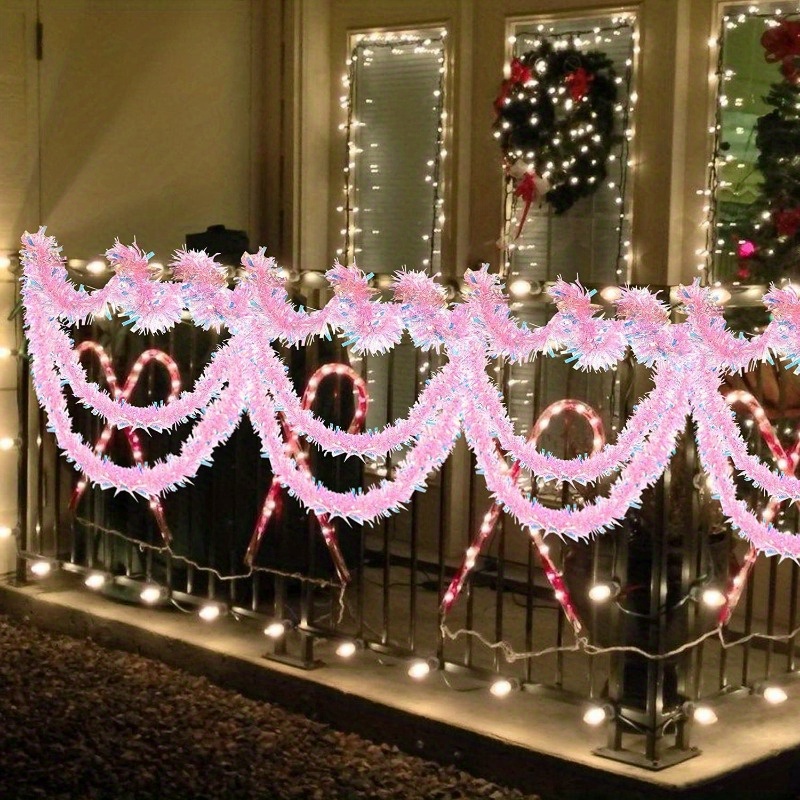 13フィートのピンクのクリスマスティンセルガーランド、クリス - Tinsel Garland Decoration のレビューと価格