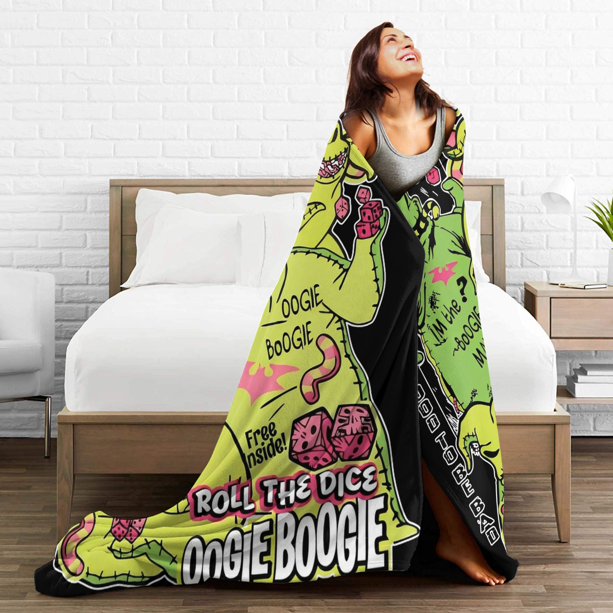 ナイトメア・ビフォア・クリスマス ウギー・ブギー ブランケッ - Christmas Throw Blanket のレビューと価格