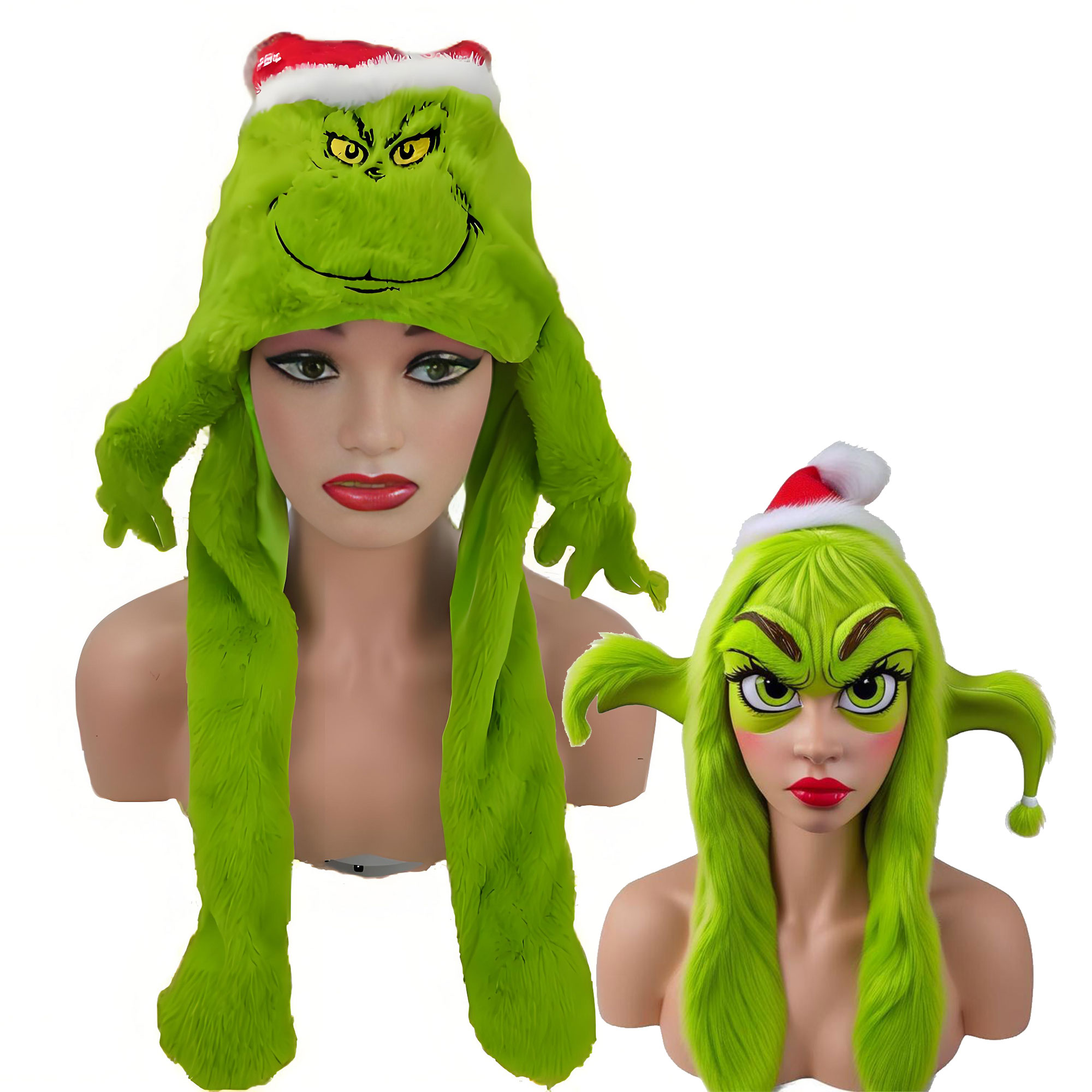 ぬいぐるみグリンシーズ帽子キャップスカーフクリスマスグリーン - Santa Hat Plush のレビューと価格