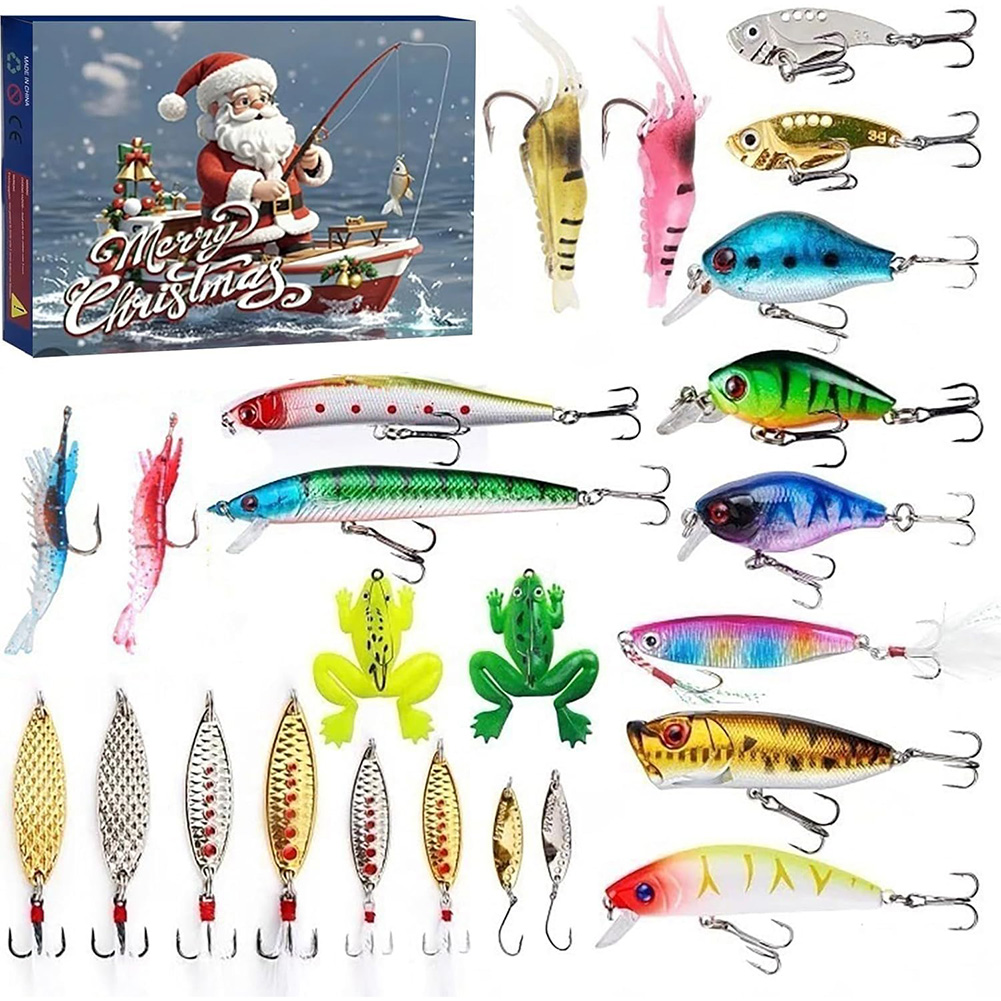 クリスマス釣り道具ギフトボックス 24日間のクリスマスカウン - Advent Calendar Gift のレビューと価格