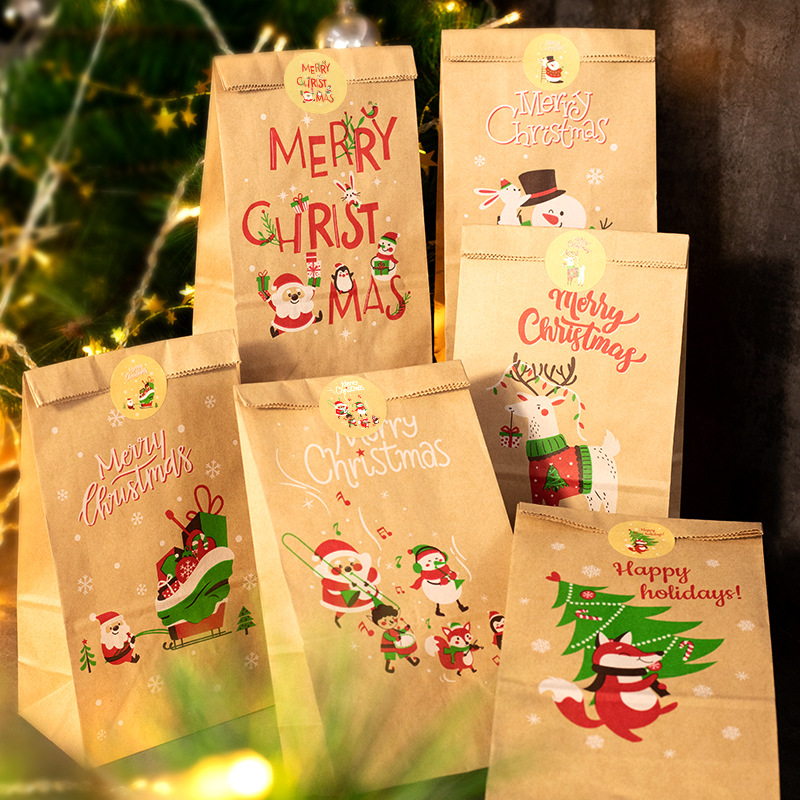 クリスマスギフト用クラフト紙袋,キャンディークッキー包装,ク - Advent Calendar Gift のレビューと価格